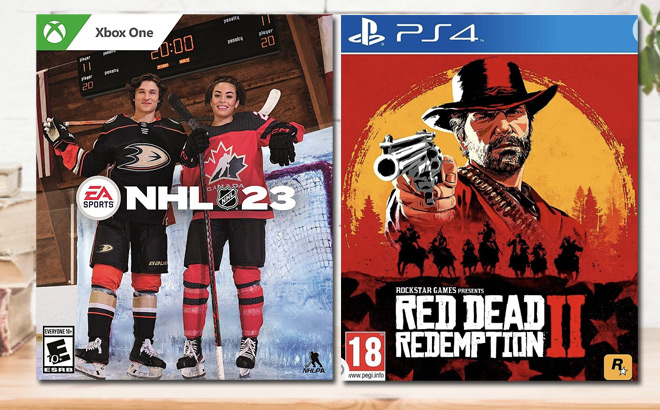 NHL 23 Standard Edition for Xbox One and Red Dead Redemption 2 for PS4