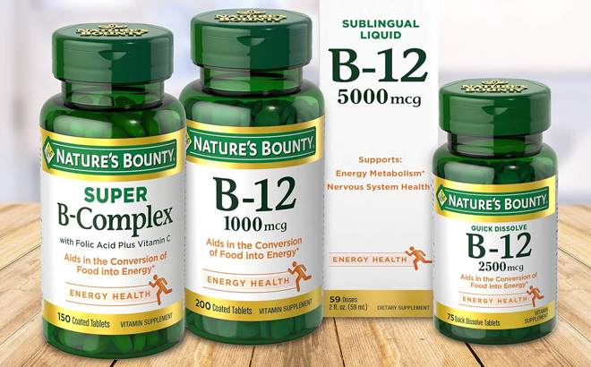 Natures Bounty Vitamin B12 Supports Energy Metabolism and Nervous System Health