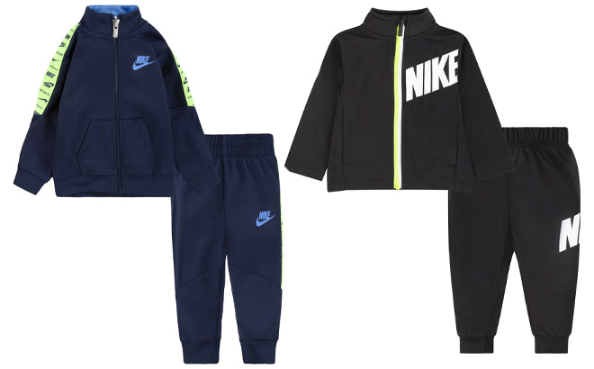 Nike Baby Futura Taping Sweatshirt Joggers Set and Nike Baby Core Full Zip Jacket Sweatpants Set Nike Baby Futura Taping Sweatshirt Joggers Set and Nike Baby Core Full Zip Jacket Sweatpants Set