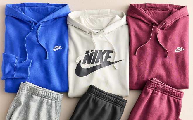 Nike Logo Mens Pullover Hoodies and Pants