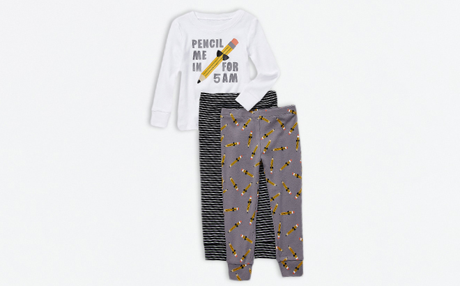 Okie Dokie Toddler Unisex 3 Piece Pajama Set