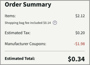 Oral B Checkout Screenshot