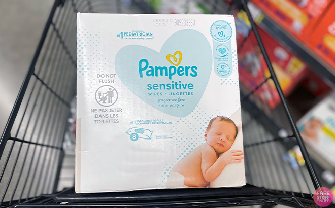 Pampers Sensitive Baby Wipes in cart