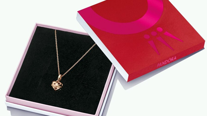 Pandora Festive Bell Charm Necklace Gift Set