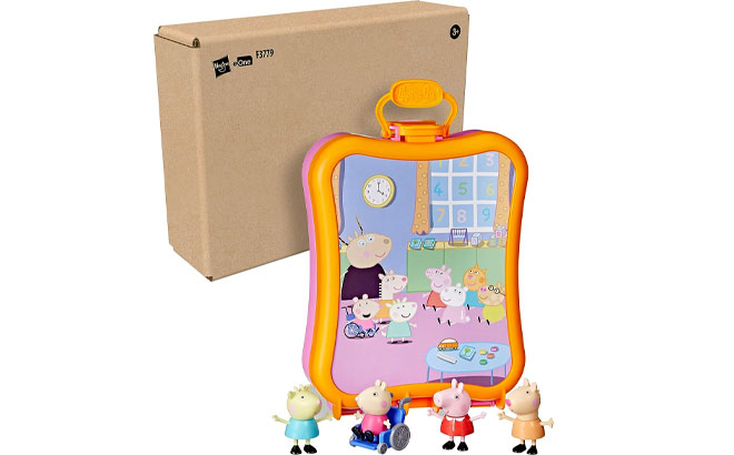 Peppa Pig Carry Along Friends Toy Set Orange Case
