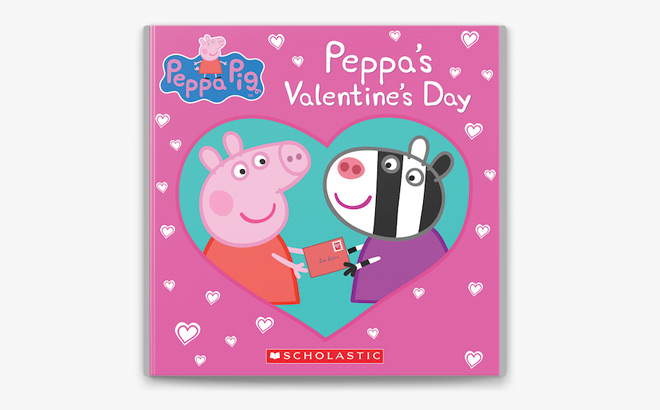 Peppas Valentines Day Book on Gray Background