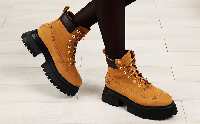 Person Wearing a pair of Timberland Sky Lace Up Boot