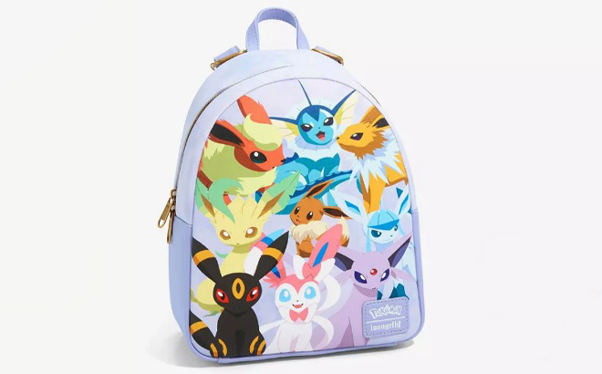 Pokemon Eeveelutions Mini Backpack on Gray Backpack