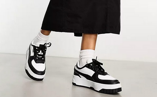 Puma Cali Dream Sneakers in Black and White