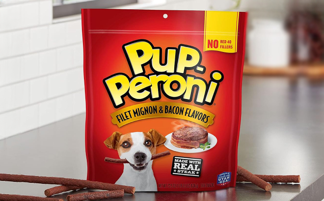 Pup Peroni Filet Mignon Bacon Flavor Dog Treats Bag
