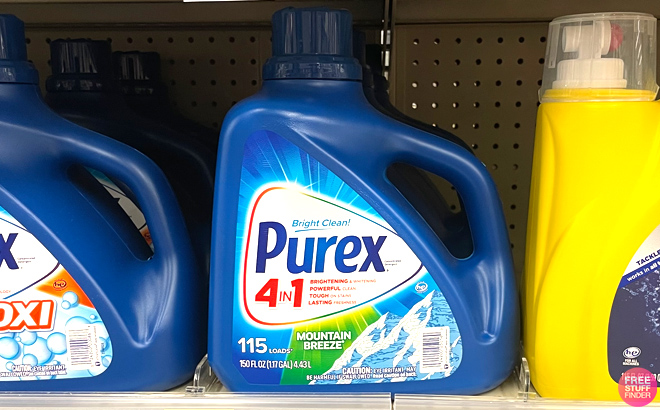 Purex 115 Load Laundry Detergent on a Store Shelf