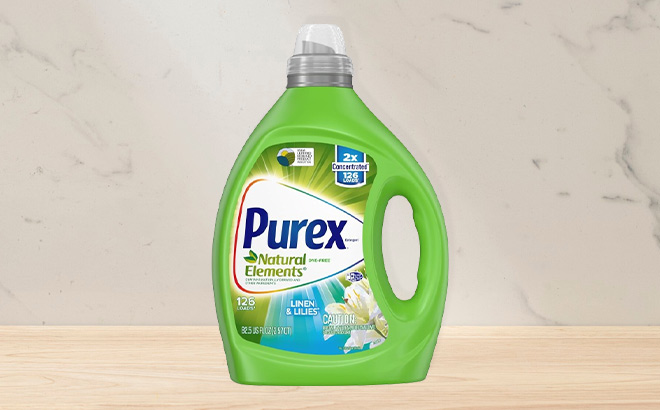 Purex Liquid Laundry Detergent on the Table