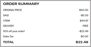 Reebok Track Jackets Checkout Screen