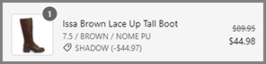 Screenshot of Rocket Dog Issa Lace Up Tall Boots Half Off with Promo Code at Rocket Dog Checkout Screenshot of Rocket Dog Issa Lace Up Tall Boots Half Off with Promo Code at Rocket Dog Checkout