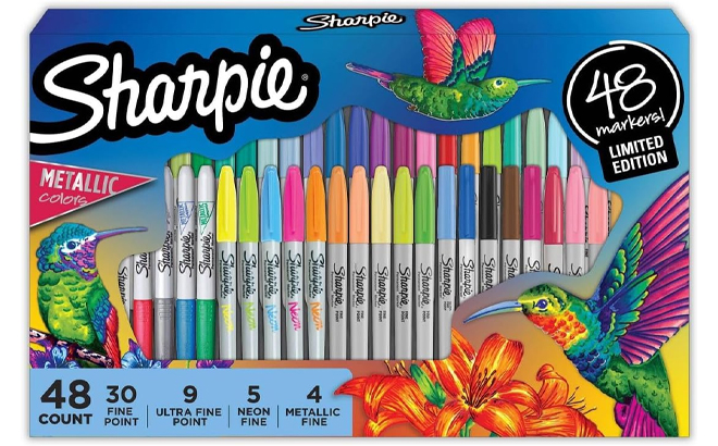 Sharpie Limited Edition Metallic 48 Count Fine Tip Permanent Markers