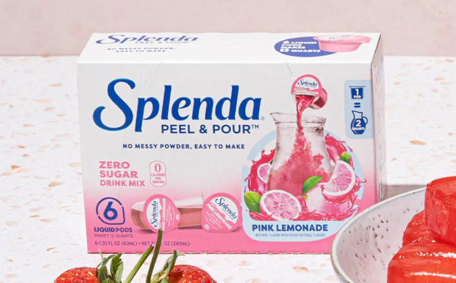Splenda Peel Pour Zero Sugar Drink Mix Pink Lemonade