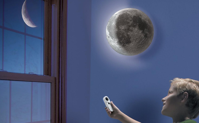 Super Moon In My Room Remote Control Wall Decor Night Light with Sound