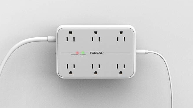 Tessan 5ft Power Strip 6 Outlets