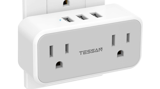 Tessan Double Outlet Plug Extender