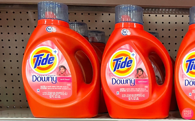 Tide Downy 59 Loads Laundry Detergents on a Shelf