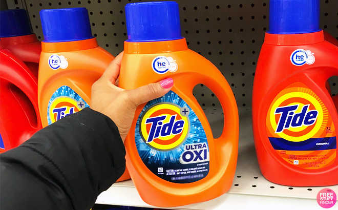Tide Ultra Oxi Liquid Laundry Detergent in shelf