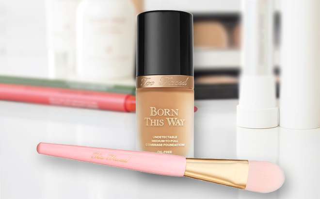 Too Faced Born This Way Foundation and Brush Set