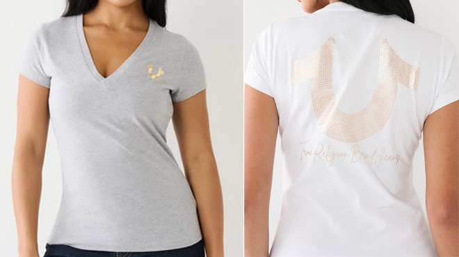 True Religion Horseshoe Logo V Tee True Religion Horseshoe Logo V Tee