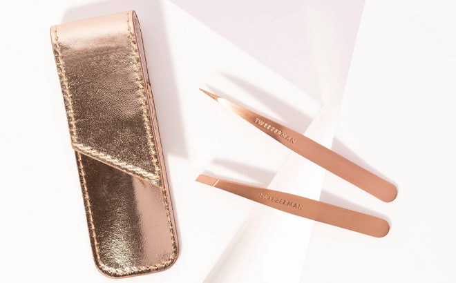 Tweezerman Petite Tweezer Set in Rose Gold Color