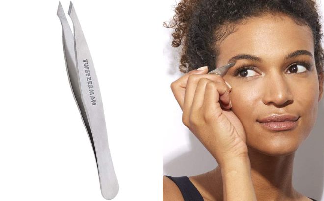 Tweezerman Stainless Steel Slanted Point Tweezer