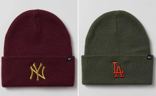 Two 47 MLB Beanies