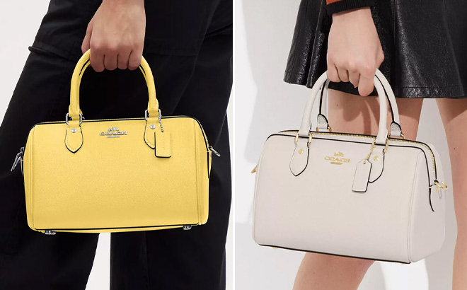 Two Coach Outlet Rowan Satchel With Signature Canvas Two Coach Outlet Rowan Satchel With Signature Canvas