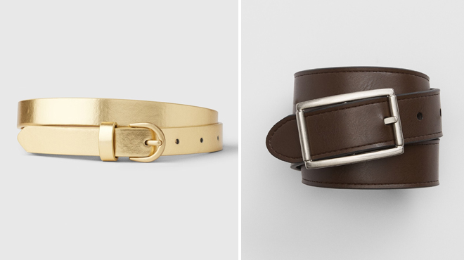 Two Different Styles of GAP Factory Belts