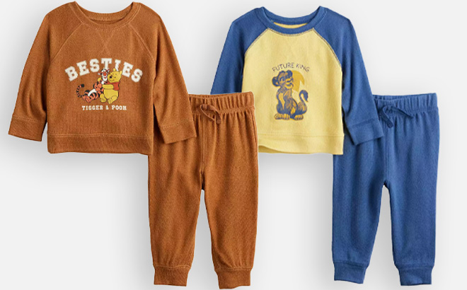Two Disney Disney Baby Sweatshirt Jogger Set 1