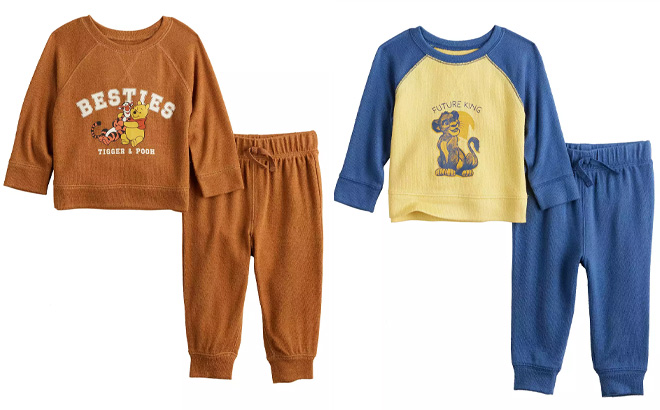 Two Disney Disney Baby Sweatshirt Jogger Set