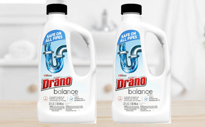 Two Drano Balance Drain Clog Remover and Cleaner