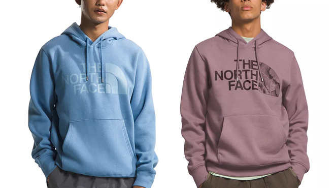 Two Men Wearing of The North Face Hoodies