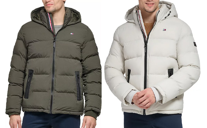 Two Tommy Hilfiger Mens Hooded Puffer Jackets 1 1