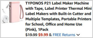 Typonos Bluetooth Portable Label Maker Screenshot Typonos Bluetooth Portable Label Maker Screenshot
