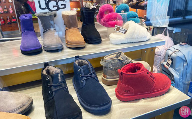 UGG Shoes On Store Shelf
