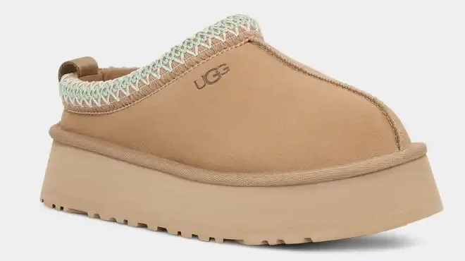UGG Tazz Platform Slippers in Sand color
