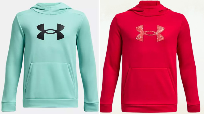 Under Armour Boys Fleece Big Logo Hoodie and Under Armour Little Girls Fleece Graphics Hoodie Under Armour Boys Fleece Big Logo Hoodie and Under Armour Little Girls Fleece Graphics Hoodie
