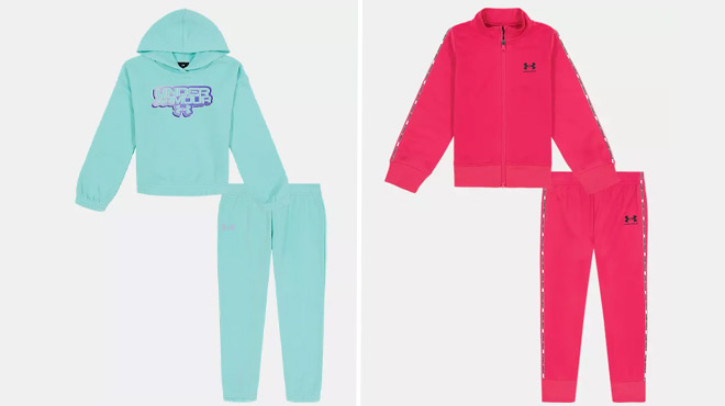 Under Armour Infant Girls Logo Hoodie Jogger Set and Under Armour Infant Girls Track Jacket Joggers Set Under Armour Infant Girls Logo Hoodie Jogger Set and Under Armour Infant Girls Track Jacket Joggers Set