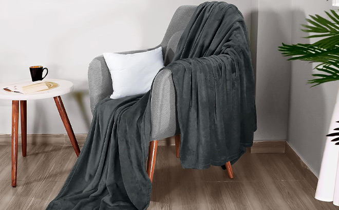 Utopia Bedding Fleece Blanket Throw Size Grey Utopia Bedding Fleece Blanket Throw Size Grey