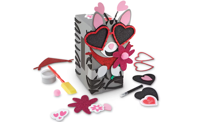 Valentines Day Fashion Cat Mailbox Decoration Kit