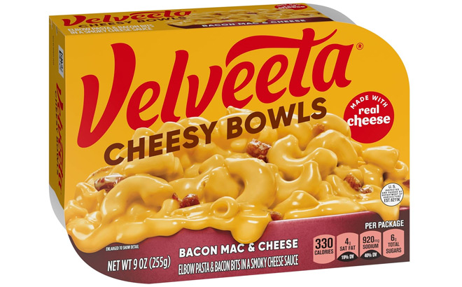 Velveeta Cheesy Bowls Bacon Mac and Cheese