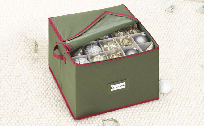 Whitmor 75 Section Christmas Ornament Storage Box