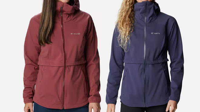 Women Wearing Columbia Canyon Meadows Softshell Jacket
