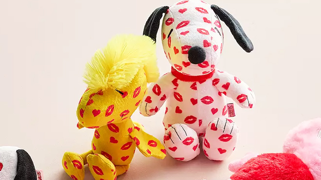 Woof Snoopy Woodstock Kiss Plush Dog Toys