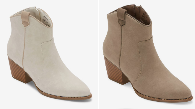 a n a Womens Delno Stacked Heel Booties