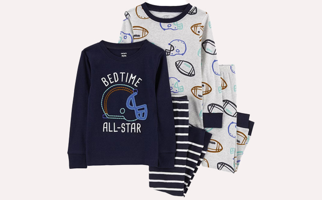 an Image of Carters Toddler Boys 4 Piece Pajama Set an Image of Carters Toddler Boys 4 Piece Pajama Set